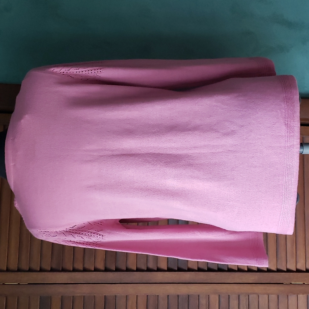 Nappa Valley 2 in One Long Sleeve Sweater Pink Blossom Petite Medium NWT - Picture 4 of 16
